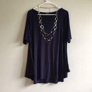 Navy Blue Swing T-Shirt (Lane Bryant)